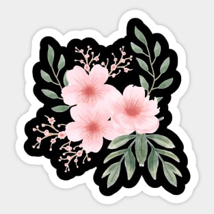 pink floral design Sticker